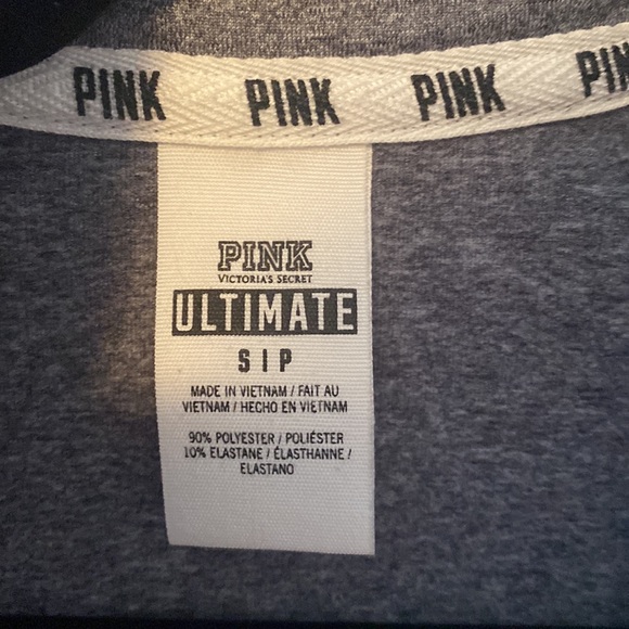 2/15$ PINK 1/4 Zip Grey Pullover Sweater - Picture 3 of 6
